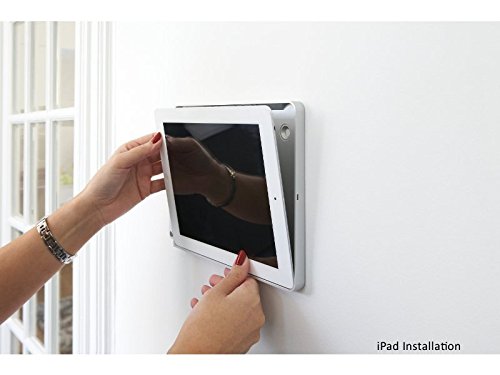 Basalte Eve Tablet Wandhalterung iPad Mini 1/2/3 diebstahlsicher, rund, satiniertes weiß - 4