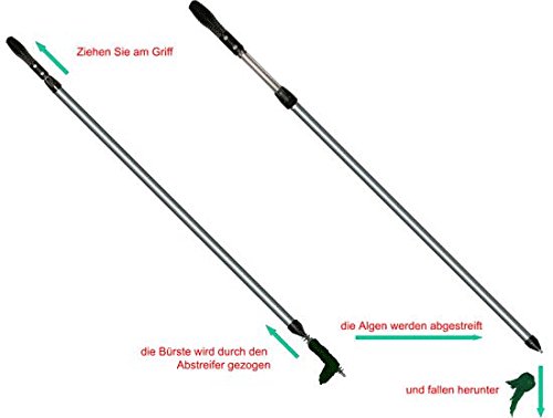 MAW Algenhexe mit integriertem Abstreifer, teleskopierbar von 140-200cm - 6