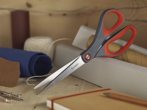 Scotch 1447 Präzisionsschere (1 Schere aus rostfreiem, korrosionsbeständigem Edelstahl, Länge: 18 cm) rot/grau - 2