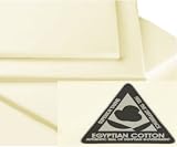 16" EXTRA DEEP, King Size Ivory Egyptian Cotton Fitted Sheet, Bedding. ***Carefully Woven From Long Fine Staples Of Cotton Yarn***By Rejuvopedic©