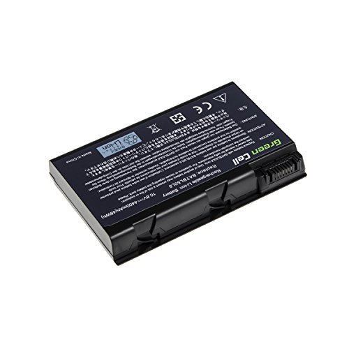 Green Cell® Standard Serie BATBL50L6 Akku für Acer Aspire 3100 3650 3690 5100 5101 5102 5103 5110 5200 5610 5630 5650 5680 Laptops (6 Zellen 4400mAh 11.1V Schwarz) - 2