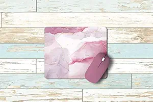 Avi Gifts Anti Slip Digital Printed Mouse Pads Comfortable Durable Mousepads Rubber Base Mouse Pad for Laptops (Pink Marble Mouse Pad)