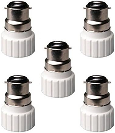 PromiseTrue B22 to GU10 Lamp Bulb Base Socket Converter, Pack of 5 pcs