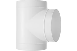 Vent Systems Conector de canal de Ø150 mm Adaptador de manguera de 3 vías ABS Plastic/Splinter para la manguera Tipa redonda con conector de tubería de aire-Exhatio T-Connector Conexión de 3 vías