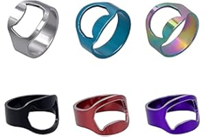 Apribottiglie Anello, Taozoey 6pcs Birra Apribottiglie Anello 22mm, Anello Apri Birra, Anello Cavatappi in Metallo, Apribottiglie Creativo,6 diversi colori casuali.