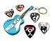Produktbild We Love Guitars Pearl Jam Eddie Vedder WKC 1 Mini-Gitarren-Keyring & 5 X Plektren