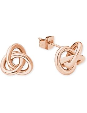 s.Oliver Damen-Ohrstecker Knoten Edelstahl teilvergoldet - 2018572