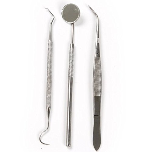 3Pcs Handle Stainless Steel Dental Tool Pick Pic Scaler Set Teeth Cleaning Tooth by Bestdental by Best Dental