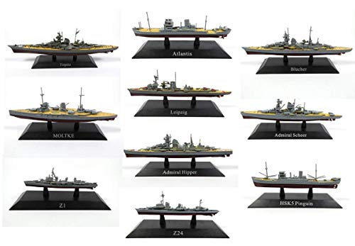 De Agostini Set of 10 German Reich Warships / Collection 1: 1250 (Ref: WSL6)