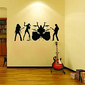 Decorvilla PVC Vinyl The Rock Band Wall Sticker and Decal (134 x 58 cm, Multicolor)