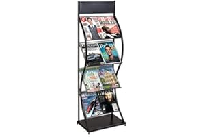 WONDERWALL PRODUCTS LTD Wonderwall Freestanding Brochure Leaflet Dispenser Holder - Large Curve - 8 x A4 (Grey)