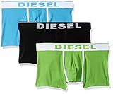 Zierhnähte als Verstärkung Diesel Herren Boxershorts UMBX-DAMIENTHREEPACK (3er Pack), Mehrfarbig (Black/Green/Blue E4121), XL