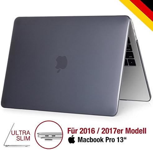 German Brand: MacBook Pro 13 Protective 2016/2017 with/without Touch Bar | Black Diamond | Ultra Slim Premium quality hard case cover/Black Back Cover Hard Case (Diamond Black)
