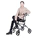 Produktbild Walker Gehhilfe, Allrad-Rollersitz aus Aluminium und Einkaufskorb-Rollersitz für Geschenke der Großeltern für ältere Patienten
