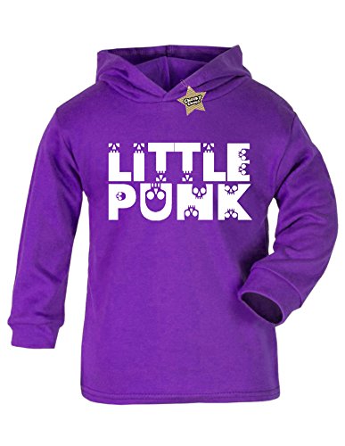 Little Punk Baby/kids Hoodie Purple & White 2 - 3 Years