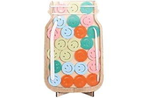 DONGZQAN Personalisiertes Belohnungsglas, Belohnungsglas für Gutes Benehmen, Motivierendes Belohnungsglas Aus Holz, Geeignet für Kinder und Studenten.