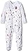3Pommes Baby-Boys Sweet Night Starred Footies, White, 12-18 Months (Manufacturer Size:12/18)