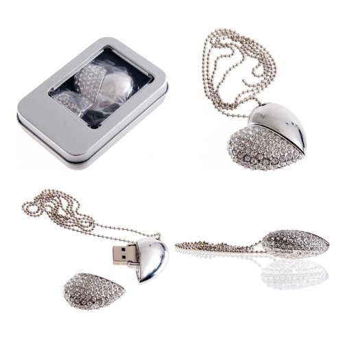 USB Speicher Stick Herz incl Silberkette - 2