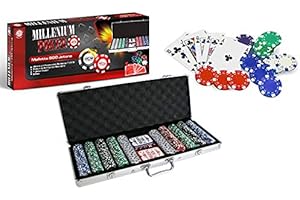 MGM GAMES - 140500 - Jeu de Société - Mallette Poker Aluminium Multicolore