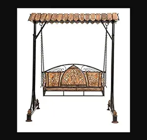 Z S Solid Wood & Iron Garden, Balcony Swing, Hammock, Jhula, Cradle