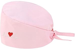 DaPongZhi Calot Chirurgien Femme Chapeaux de Travail avec Boutons et Cravate Chapeau Réglable Respirants Turban Imprimé Casquette Chapeau de Beauté Chapeaux Unisexe de Cuisinier