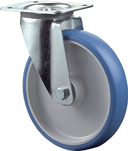 Preisvergleich Produktbild Lenkrolle D: 100mm Tragfähigkeit 125kg Polyurethanrad Platte 104x80mm
