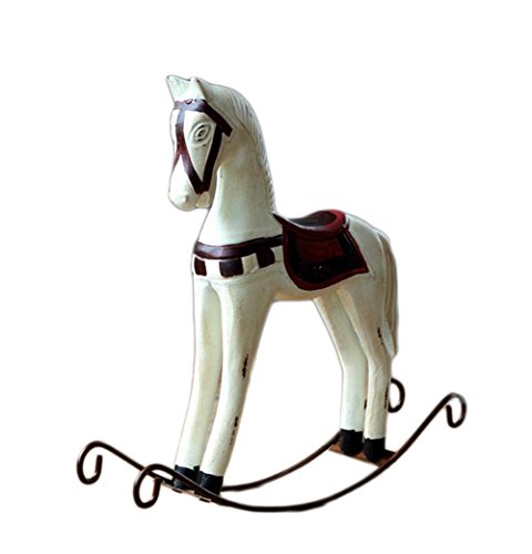 Preisvergleich Produktbild Dosige Deko Schaukelpferd Holz Höhe 31cm Holzfigur Holzpferd