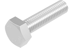 Tornillo de cabeza hexagonal SECCARO M8 x 30 mm, acero inoxidable V2A VA A2, DIN 933 / ISO 4017, cabeza hexagonal, 20 piezas