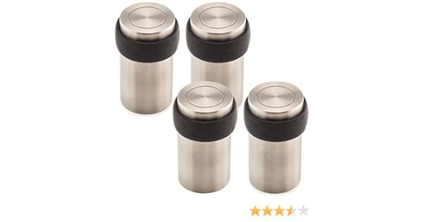 Edelstahl Design Tur Stopper Puffer 3 2cm 4 X Turstopper Aus Edelstahl Fur Bodenmontage Zum Schrauben Bohren 4 5cm Hoch Wohnaccessoires Deko Turstopper