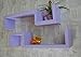 VE.CA-ITALY Design S-Shaped Shelf in Wood 3 Colours Blue, Orange and Purple lilac