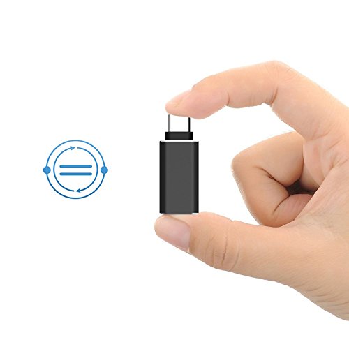 USB-C Adapter, Rankie 2-Pack High-Speed USB-C 3.1 auf USB-A 3.0 Adapter für USB Typ-C-Geräte, einschließlich MacBook, Chromebook Pixel, Nexus 5X, Nexus 6P, Nokia N1 Tablet und mehr (Schwarz) - 2