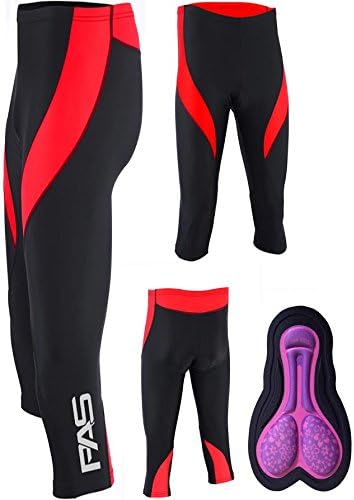 Ladies Padded 3/4 Tights For Cycling Yoga Gym & Fitness Exercise