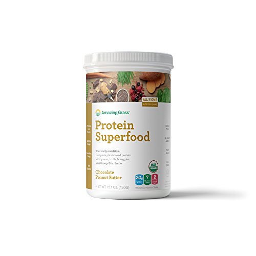 Preisvergleich Produktbild Protein Supernahrungsmittel, Schokolade Erdnussbutter, 15,1 Unzen (430 g) - Erstaunlich Grass