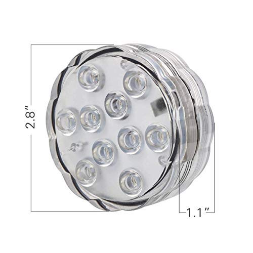 Luces Sumergibles,4PCS Piscina Luz LED Impermeable,Control Remoto Bajo