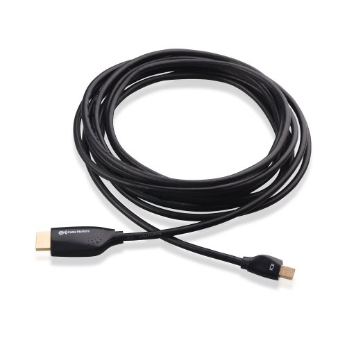 Cable Matters® Gold überzogene Mini Displayport (Thunderbolt™ Port kompatibel) auf HDTV Kabel in Schwarz 2m - 2