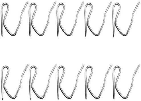Ucatcher 100 Pack Metal Pinch Pleat Curtain Hooks for Window Curtain, Door Curtain and Shower Curtain, 20x24mm