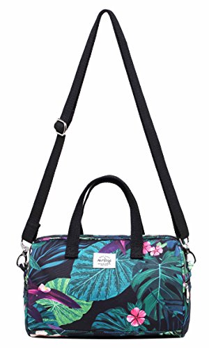 Hotstyle MIETTE Piccola borsetta femminile a tracolla, Foglie, Nero