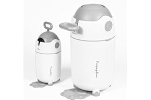 Olmitos - Cubo para Pañales con Sistema Antiolor NAPI, Contenedor pañales compacto y Gran Capacidad, Uso con Bolsas Convencionales, Fácil de Usar y Limpiar – Blanco