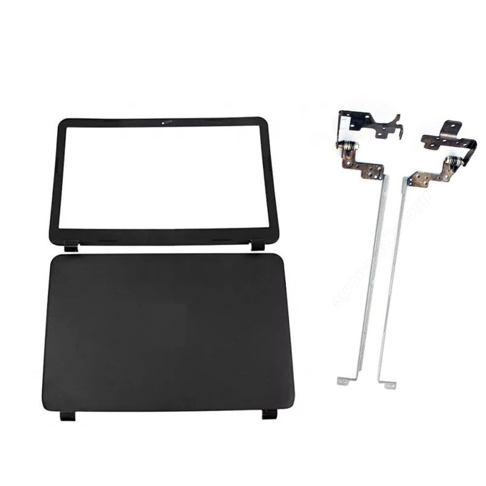TravisLappy Compatible for HP 15-R248TU, 15-R249NE, 15-R249TU, 15-R250NB, 15-R250NF, 15-R250TU, 15-R251NC, 15-R251NE Laptop Panel Top Back Rear Cover Bezel Hinges ABH Black