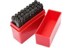OTNE Juego de punzón de números y letras, letras de percusión, A-Z y 1-9 letras mayúsculas herramienta de troquelado