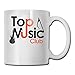 Produktbild Daawqee Becher Porcelain Coffee Mug Top Music Club Ceramic Cup Tea Brewing Cups for Home Office