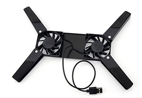 Outstanding® Faltbare Kühlung Pad Mini Double Fan USB Lüfter Notebook Kühler Pad für Laptop Notebook PC