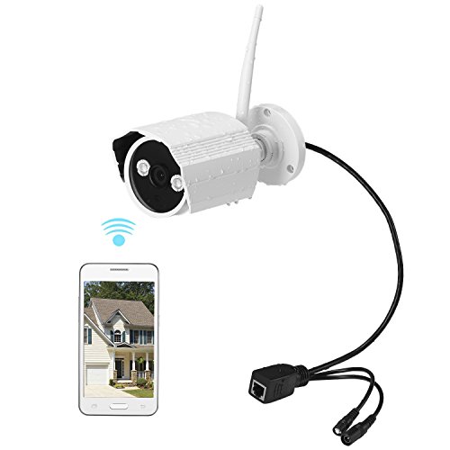 Preisvergleich Produktbild NexGadget Outdoor IP Kamera,IP66 wasserdichte IP Überwachungskamera ,Sicherheitskamera für Außen , IR-Cut HD Nachtsicht, Bewegungserkennung Alarm,Eingebaut 8G Micro SD-Karte, Plug & Play, wetterfest für außen