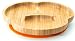 Baby Suction Plate, Suction Stay Put Feeding Plate, Natural Bamboo (Orange)