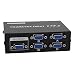 Rts™ 4 Port VGA Switch (Manual) for four PC to share one monitor and speaker system - 4 VGA Input 1 VGA Output - 4 Pc