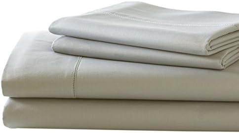 Pacific Coast Textiles T600 Superior Combed Rich Solid Sheet Set, Cotton Blend, Linen, California King Size, Set of 4