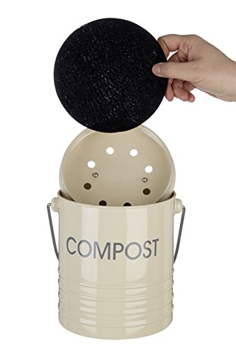 Premier Housewares Komposteimer mit Tragegriff, cremefarben - 4