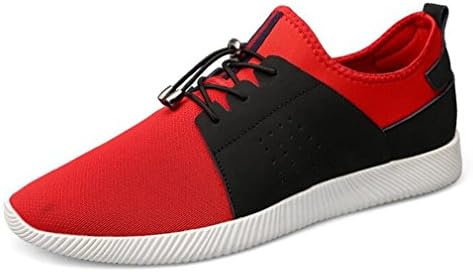 HappyBeauty Men's Sneakers Wear-resisting Non-slip Slip-on Fashion Lightweight Soft Running Outdoor Fitness Shoes , red , UK5.5
