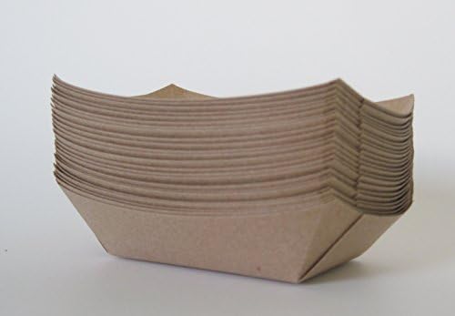 Extra Large (3 Lb.) Kraft Paper Food Tray | 25 Ct by Creative Juice Cafe