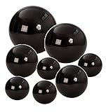 8er Set Dekokugel aus Edelstahl in Schwarz glänzend poliert